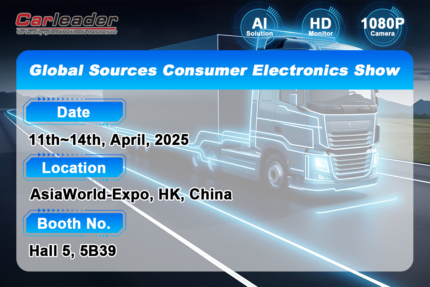 Sveiki apsilankę mūsų kabinoje „Global Sources“ vartotojų elektronikos parodoje ---- Shenzhen Carleader