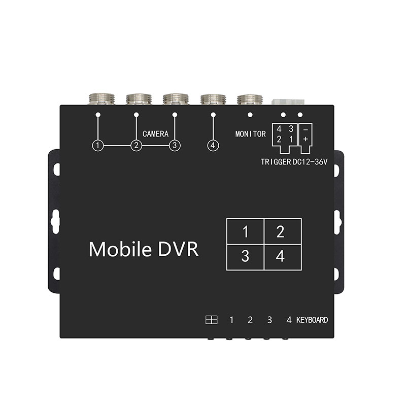 4 CH AHD transporto priemonės DVR su 512 GB įrašymu ir kelių kamerų padalintu vaizdu