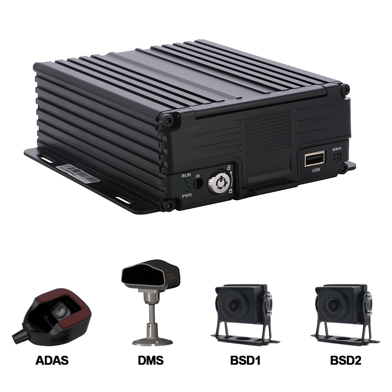 4 CH AI HDD mobilusis DVR palaikymas ADAS+DMS+BSD