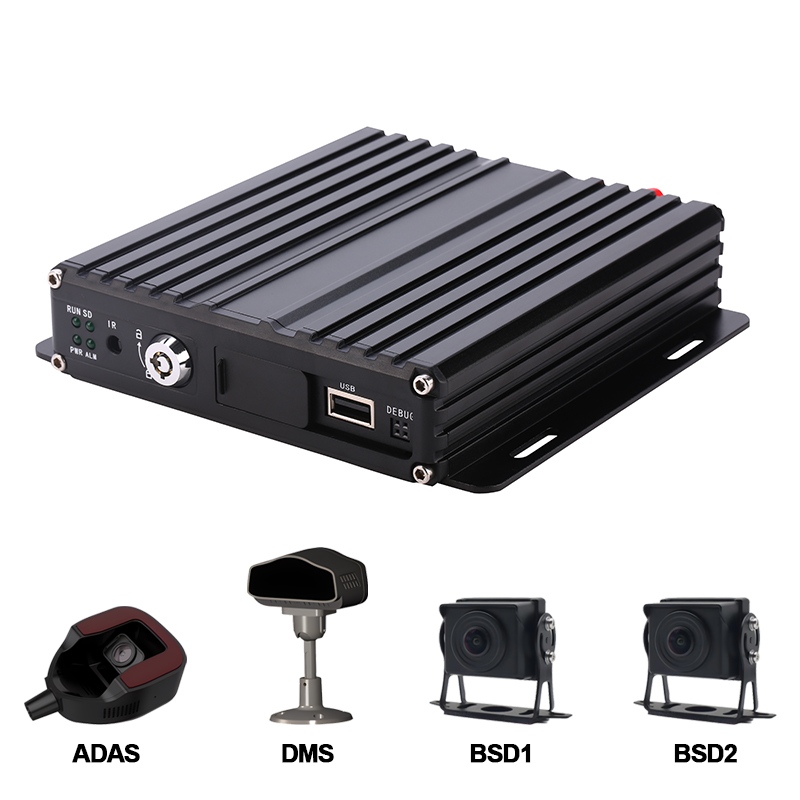4 CH AI SD mobiliojo DVR palaikymas ADAS+DMS+BSD