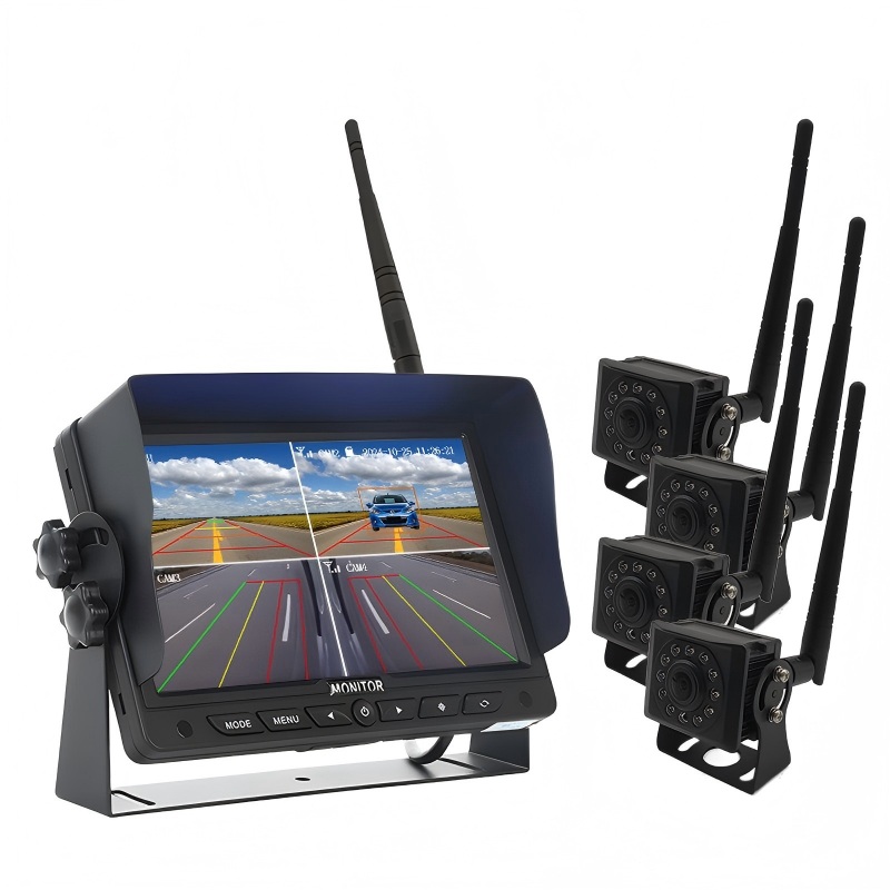7 colių 2,4 GHz belaidis monitorius ir fotoaparatų sistema su AI funkcija