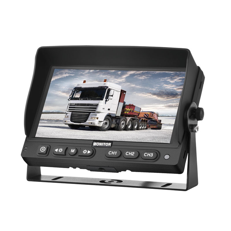 3 vaizdo įėjimų automobilio monitorius