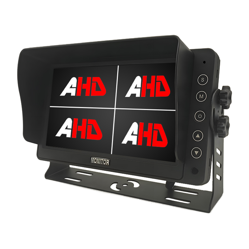 7 colių transporto priemonės monitorius su 4 AHD įėjimais ir 720P įrašymu